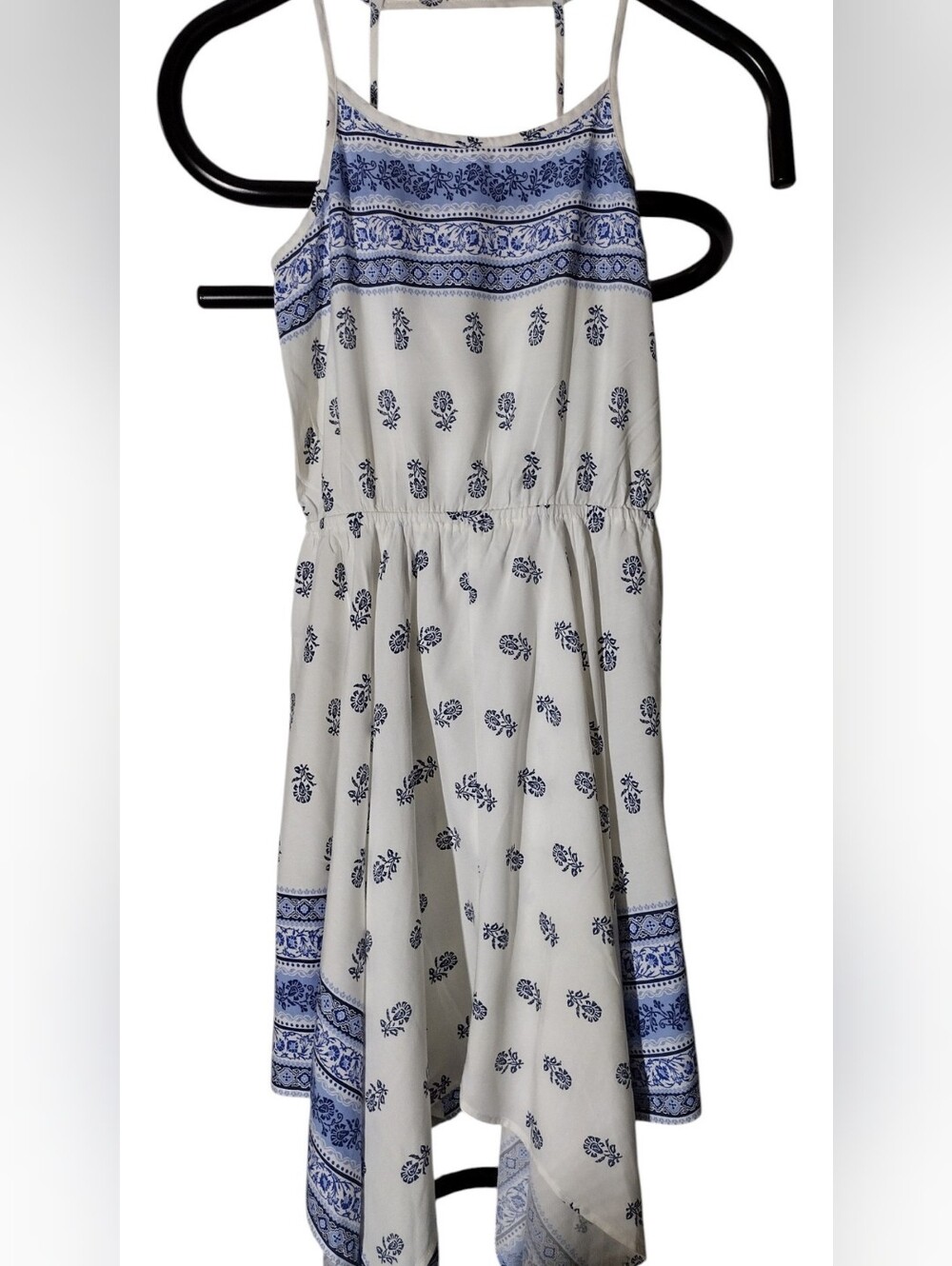 Place White and Blue Printed Sundress